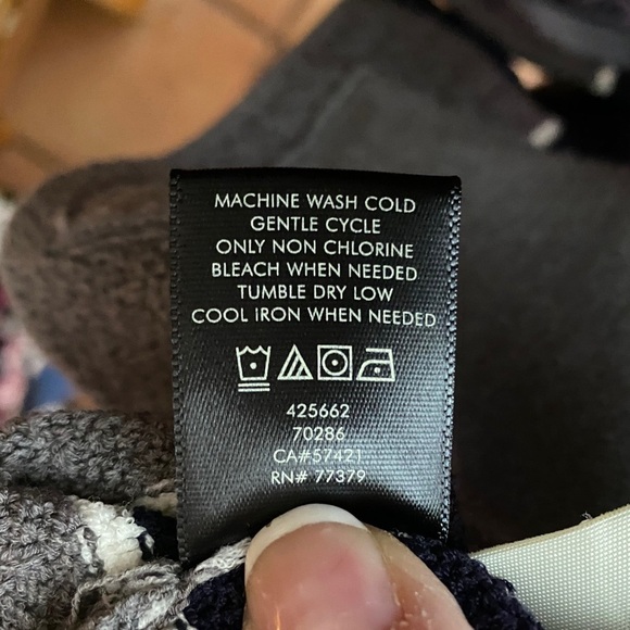 Ann Taylor Striped Knit Sweater Jacket Cardigan Size L - Picture 5 of 7